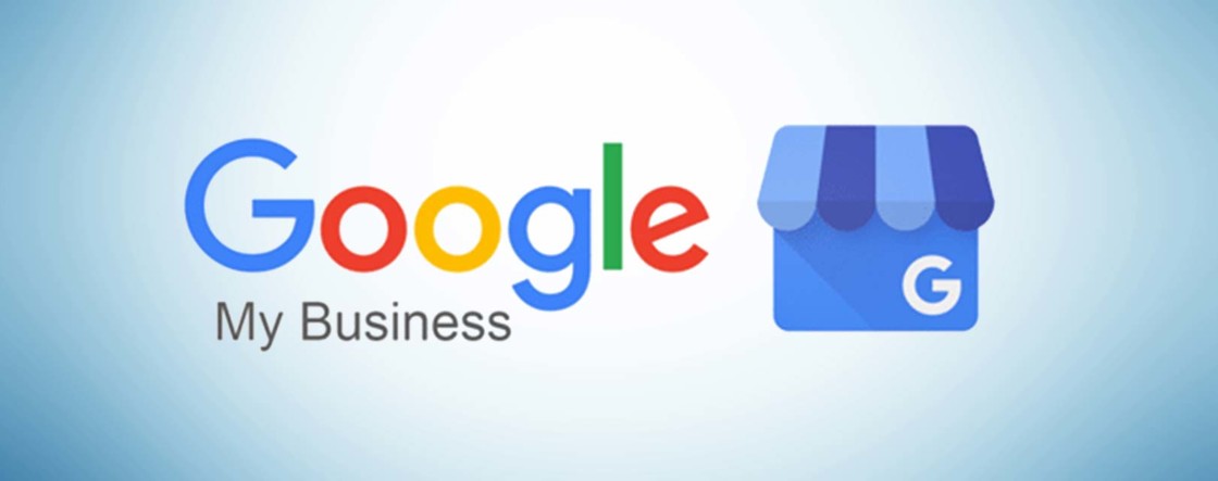 Google my business graphic on color gradient back ground