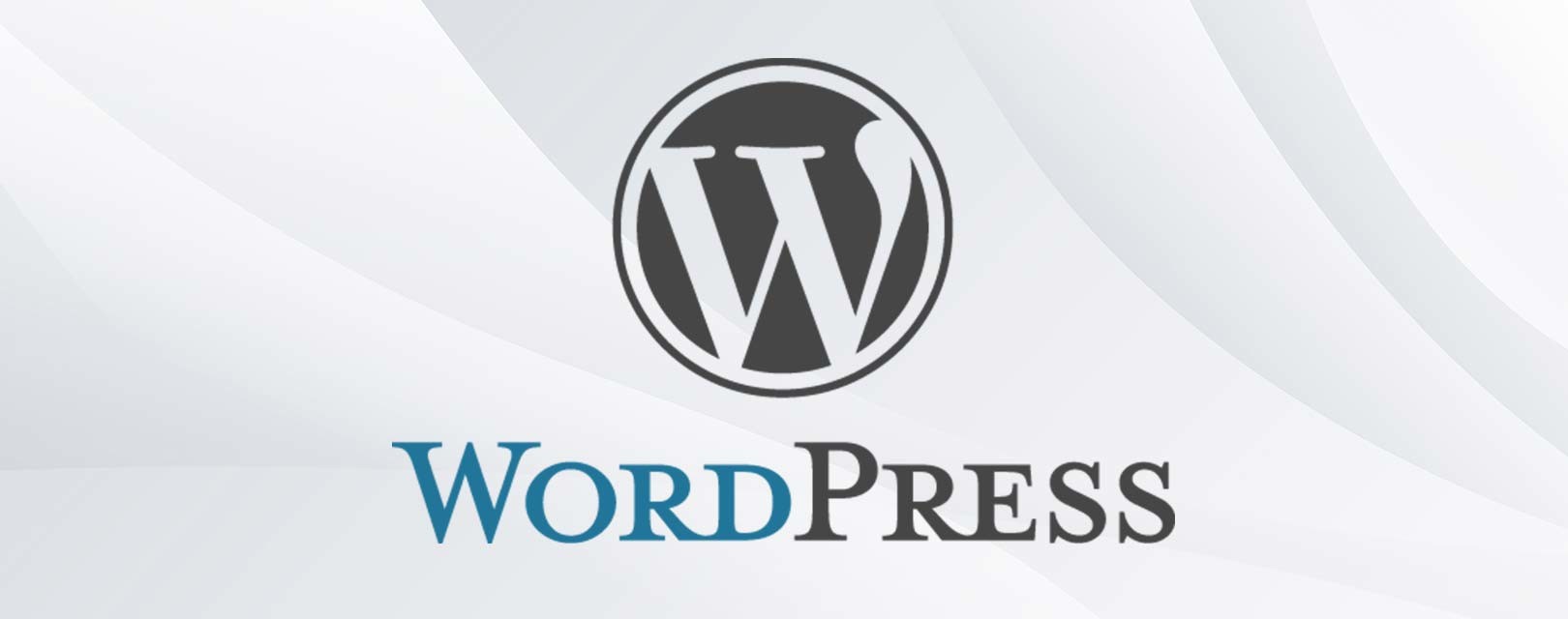 Word press logo on black and white back ground