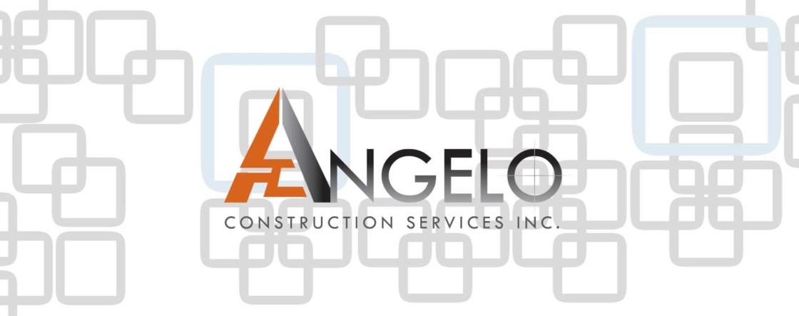 Angelo Construction Services Logo on top of MA1440 background pattern
