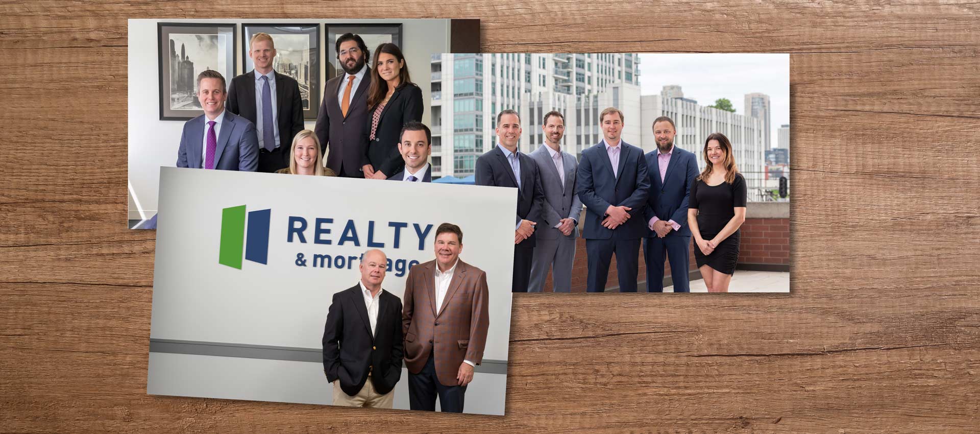 Reality and Mortgage group photo wall